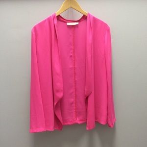 Lush bright pink open cardigan size M